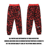 Bathing Ape Pants Summer Camouflage Red Tie Tether Casual Pants