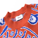 Rhude sweater micro-label letter totem jacquard crew neck sweater
