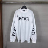 Men T-shirts Spring and Autumn Paris Long Sleeve T-Shirt Loose Casual Bottom Shirt
