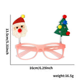 Themed Party Supplies Cartoon Christmas Glasses – Santa Claus & Snowman Glow-in-the-Dark Colorful Party Frames