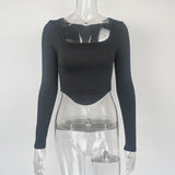 Women Tops Fashion Breathable Long Sleeves Top (ZJ0415)