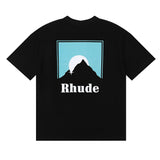 Rhude T Shirt Sunset Classic Alphabet Print Short Sleeve T-Shirt