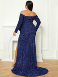 Women Party Dress Sequins Elegant Evening Dress (Ss0416)