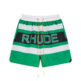 Rhude Shorts Alphabet Striped Casual Shorts Beach Shorts