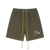 Rhude Shorts Micro Label Letter Embroidered Casual Shorts Beach Shorts