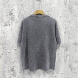 Purple Brand Distressed T Shirts Short Sleeve