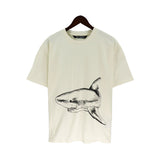 Palm Angels T Shirts Sketch Break Shark Alphabet Short Sleeve T-Shirt