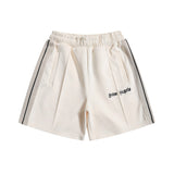 Palm Angels Shorts Flocking Alphabet Stripe Color Match Casual Shorts