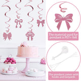 Themed Party Supplies Coquette Theme Bow Swirl Hanging Decorations – Birthday Party Decor