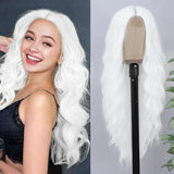 Women's Wigs Middle Part Long Wavy Ombre Lace Front Wig