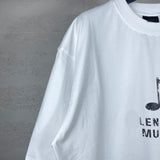 Mens T-shirts Summer Paris White Ink Music