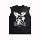 Purple Brand Distressed Tank T Shirts Distressed Sleeveless T-shirt Vest