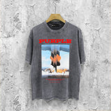 Purple Brand Distressed T Shirts Short Sleeve
