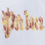 Palm Angels T Shirts Flame Letter Logo Short Sleeve T-Shirt