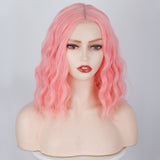 Women's Wigs Middle Part Highlighted Water Wave Lace Front Wig