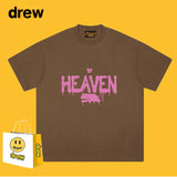 Drew T Shirts Smiley Face Letter Printing