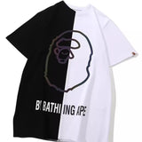 Bathing Ape T Shirt Summer Ape Man Color Changing Reflective Printing Short Sleeve T-Shirt