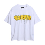 Purple Brand T Shirts Purple Micro Label Melted Letter Print Short Sleeve T-Shirt