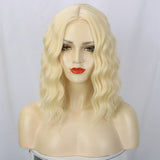 Women's Wigs Middle Part Highlighted Water Wave Lace Front Wig