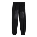 Hellstar Hoodie & Pants autumn and winter flare black flame pants hoodie