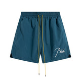 Rhude Shorts Embroidered Elastic Casual Quick-Drying Shorts Beach Sweatpants