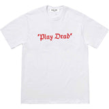 Mens T-shirts 22FW Play Dead Tee Skateboard Movie Commemorative BOX Crew Neck T-Shirt