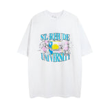 Rhude T Shirt Micro Label Flower Letter Print Pattern Short Sleeve T-Shirt