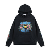 Rhude Hoodie Floral Letter Print Hooded Sweater