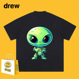 Drew T Shirts Alien Printed Short Sleeve T-shirt