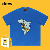 Drew T Shirts T-shirt Cotton Short Sleeve Male Shark