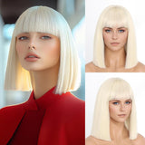 Women's Wigs Heat-Resistant Straight Bob Wig (12inch) - Colorful Festival Wig
