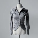 Women Sun Protection Shirt Temperament Slim-Fit Cardigan Shirt