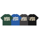 C.e t shirts foam letter pattern round neck pullover short sleeve men and women