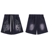 Hellstar Shorts Summer Leisure Sports Wash Split Shorts