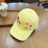 Y2k hot girl hat heavy industry cartoon red puppy baseball cap easiest for match sunshade peaked cap