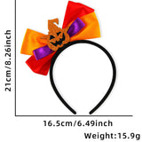 Halloween headband Halloween headgear black orange purple bow headband