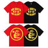 Hellstar T Shirt No Guts No Glory Print Short Sleeve T-Shirt