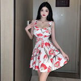 Women Dresses Cool Casual Flowers Dress