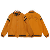 Rhude Jacket Embroidery Letter Lightning Color Matching Baseball Uniform
