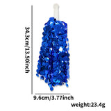 Themed Party Supplies Cheer Pom Pom with Stick Handle – Shiny Metallic Ball for Sports Events