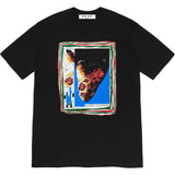 Mens T-shirts 22SS Mask Tee Line Logo Avatar Print Short Sleeve T-Shirt