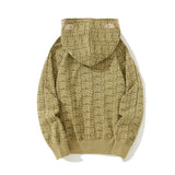 Bathing Ape Hoodie Shark Jacket Men's Autumn and Winter Cardigan Zip Khaki Hooded Sweater