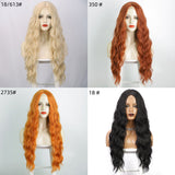 Women's Wigs Middle Part Long Curly Lace Front Wig