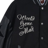 Bath Ape Coat Leather Sleeve Baseball Uniform Jacket