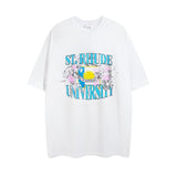 Rhude T Shirt Micro Label Flower Letter Print Pattern Short Sleeve T-Shirt