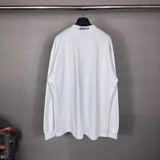Men T-shirts Paris 520 Love Back Neck Embroidered Long Sleeve T-Shirt Loose Casual Base
