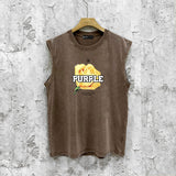 Purple Brand Distressed Tank T Shirts Distressed Sleeveless T-shirt Vest