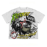 Street Unisex T-shirt Y2K Style Hip Hop Punk Cotton Loose Tee
