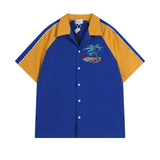 Rhude T Shirt Coconut Alphabet Beach Embroidery Short Sleeve Shirt Shorts