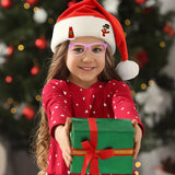Themed Party Supplies Cartoon Christmas Glasses – Santa Claus & Snowman Glow-in-the-Dark Colorful Party Frames